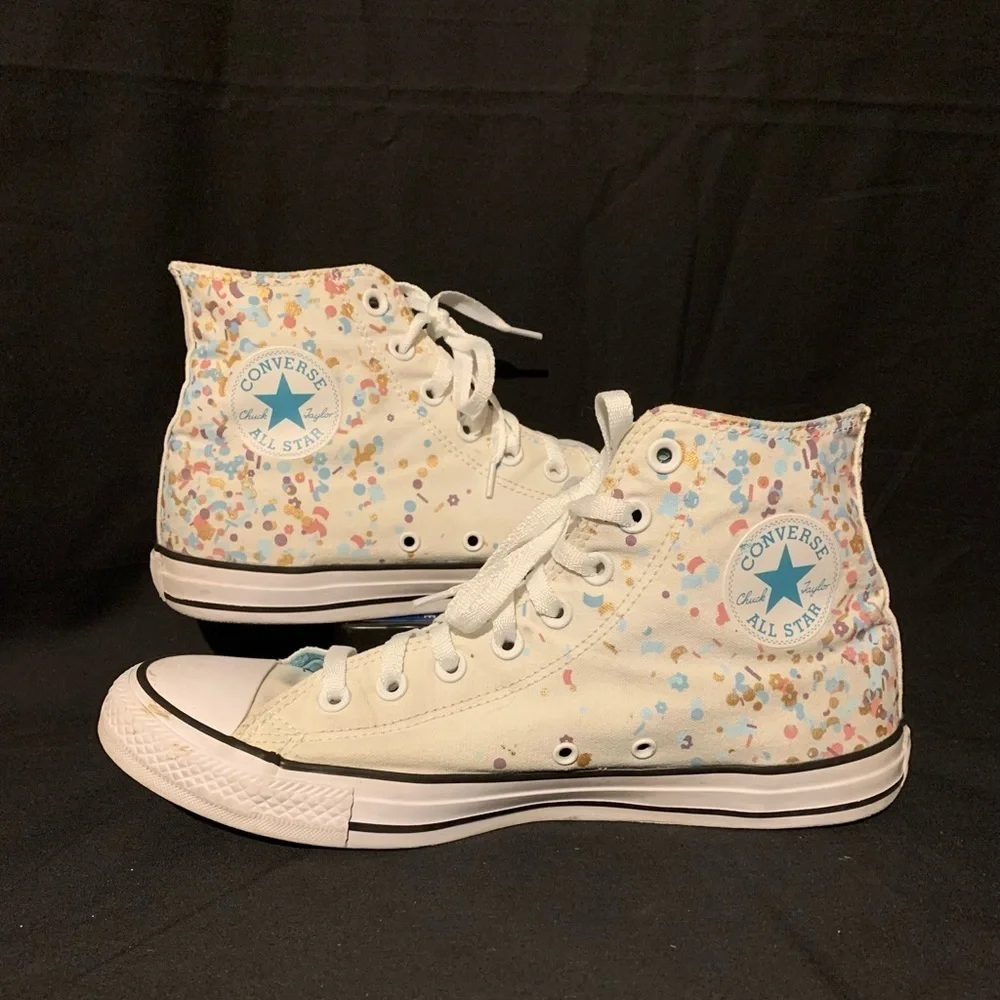 Converse Hi Top Confetti print sz Mens 10, Women’s 12 - Picture 1 of 7